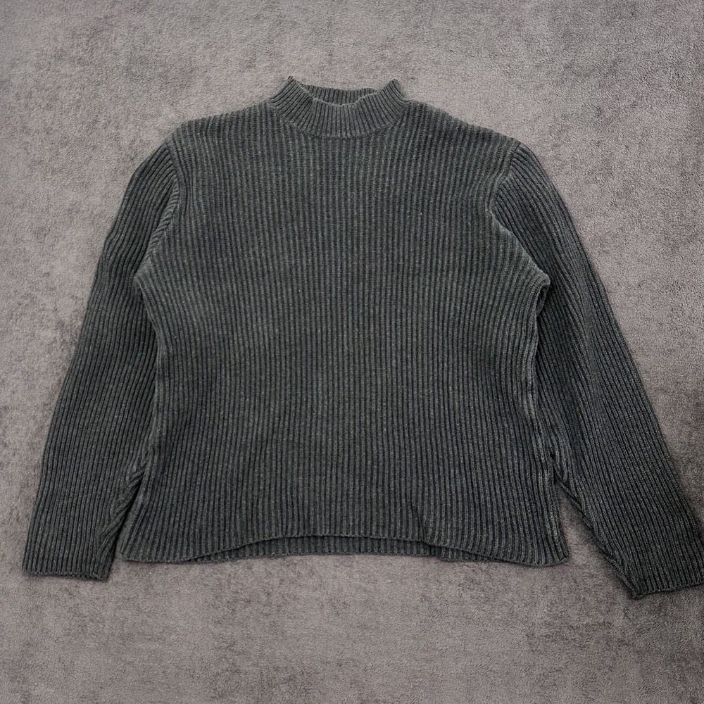 Y2K nautica jeans company sweatshirt mock neck size XL long sleeve green/gray